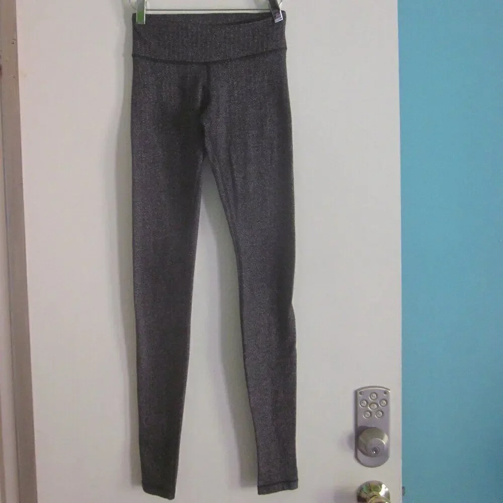 Lululemon Womens Size 2 Long Herringbone Wunder Under Long High Rise Tights